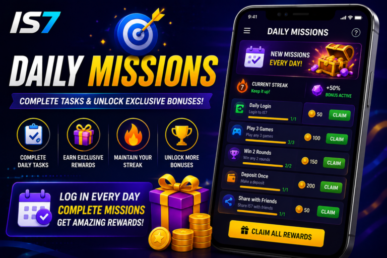 IS7 Daily Missions: Complete Tasks & Unlock Exclusive Bonuses (2026)