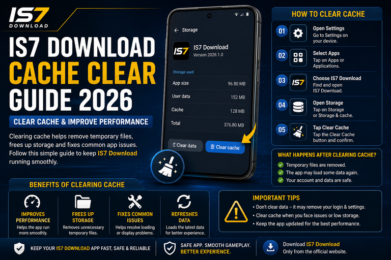 IS7 Download Cache Clear Guide 2026: Clear Cache and Improve Performance