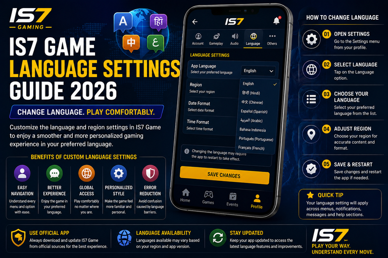 IS7 Game Language Settings Guide 2026: Change Language and Region Preferences